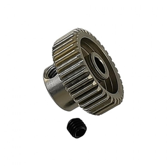 3.175 Bore 64DP - 35T Aluminum 7075 Hard Coated Motor Pinions Gear - Ti Gold with M3 set screw