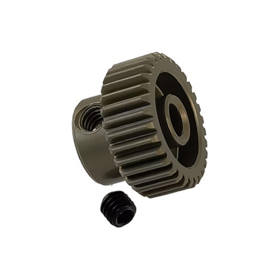 3.175 Bore 64DP - 32T Aluminum 7075 Hard Coated Motor Pinions Gear - Ti Gold with M3 set screw