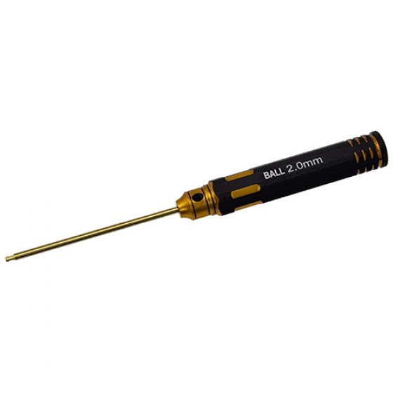 Classic Allen Wrench Inch Hex Set - A Black Gold Ball Hex2.0 x 180mm Titanium Coated Tips