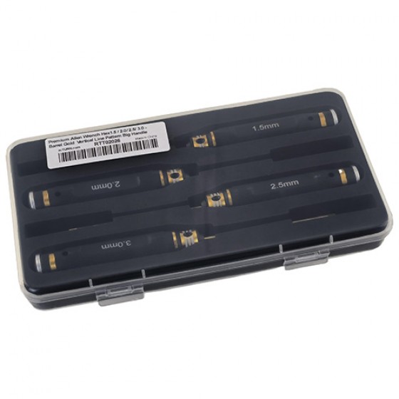 Barrel Gold Premium Allen Wrench Set - Black Gold 4pcs Hex1.5/2.0/2.5/3.0mm