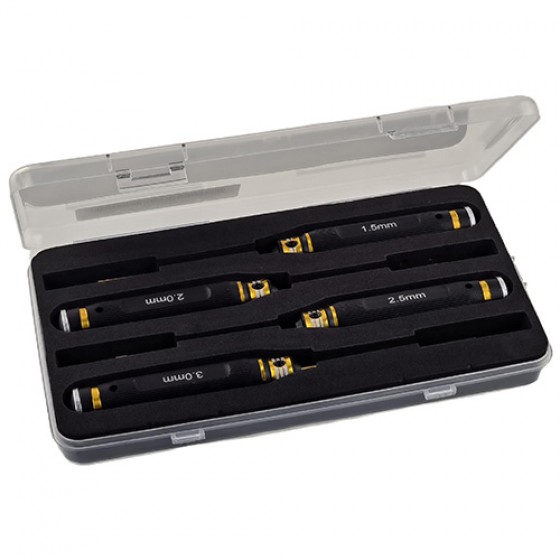 Barrel Gold Premium Allen Wrench Set - Black Gold 4pcs Hex1.5/2.0/2.5/3.0mm