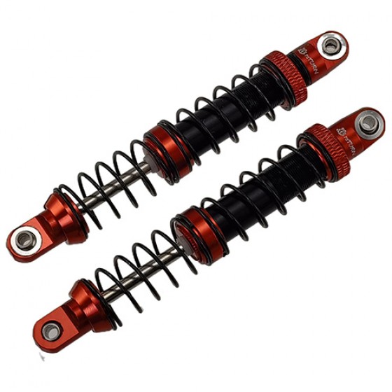 Aluminum Adjustable Shocks Damper - Red 90x15mm