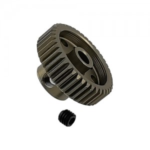 3.175 Bore 64DP - 41T Aluminum 7075 Hard Coated Motor Pinions Gear - Ti Gold with M3 set screw