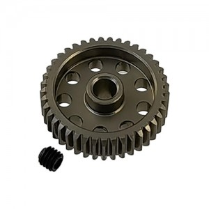 3.175 Bore 64DP - 41T Aluminum 7075 Hard Coated Motor Pinions Gear - Ti Gold with M3 set screw