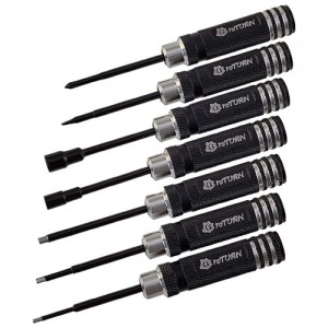 7pcs Galvanized Hex Socket Tool set - Black Hex: 1.5/2.0/2.5mm Box: 4.0/5.5mm Philips 0# Soltted 1# 7pcs/set Length: 109mm Handle Dia: 14mm Tip Rod Dia: 3.5mm