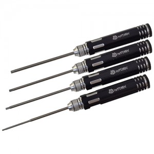 White Steel Allen Wrench Set - B Black  4pcs RTT11028A Hex1.5 x 180mm RTT11028B Hex2.0 x 180mm RTT11028C Hex2.5 x 180mm RTT11028D Hex3.0 x 180mm White Steel Tips 4pcs/set