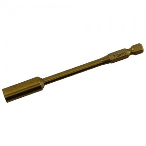 RC Power Tool Tit-Coated Nut Driver Tips (6.35mm/1/4) BOX 7.0  L=100mm