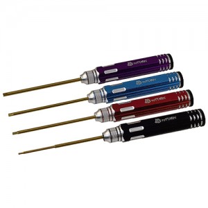 Classic Allen Wrench Set - Color Four RTT01FA1 Hex1.5 x 180mm - Black RTT01FA2 Hex2.0 x 180mm - Red RTT01FA3 Hex2.5 x 180mm - Blue RTT01FA4 Hex3.0 x 180mm - Purple Ti-Coated Tips