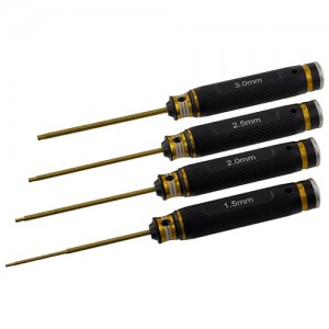 Barrel Gold Premium Allen Wrench Set - Black Gold 4pcs Hex1.5/2.0/2.5/3.0mm