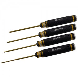 Barrel Gold Premium Allen Wrench Set - Black Gold 4pcs Hex1.5/2.0/2.5/3.0mm