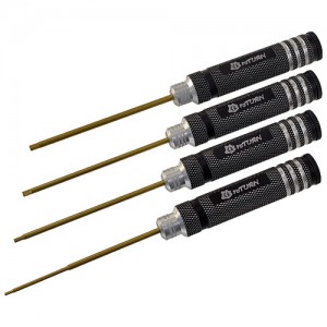 Classic Allen Wrench Set - A Black 4pcs RTT11008A Hex1.5 x 180mm RTT11008B Hex2.0 x 180mm RTT11008C Hex2.5 x 180mm RTT11008D Hex3.0 x 180mm Titanium Coated Tips 4pcs/set