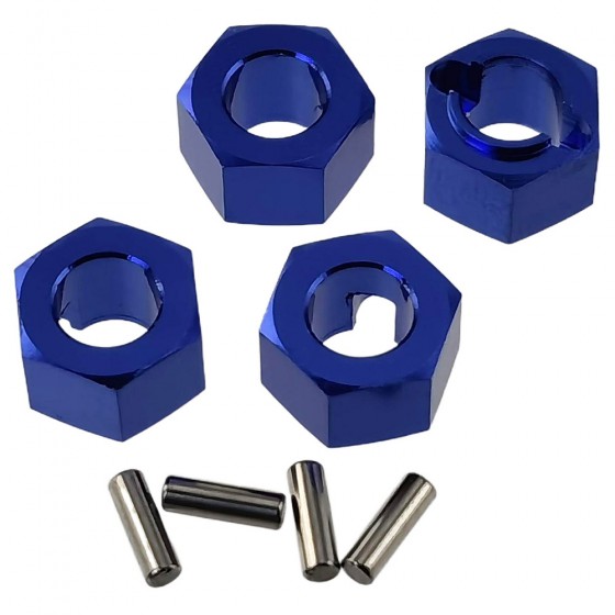 Aluminium Wheel Hex Adaptor for 1/16 Mini-B 2WD Buggy: Blue Hex7x4.5mm (5mm)