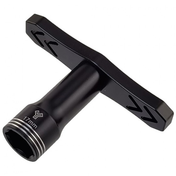 Aluminium 17mm Hex Nuts Wrench / Wheel Nut Wrench for 1/8th Scale RC Cars: Black
