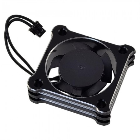 Aluminium 30x30mm Tornado High Speed Fan for 1/12, 1/10 and 1/8 Scale RC Car ESC with HW Connector: Black