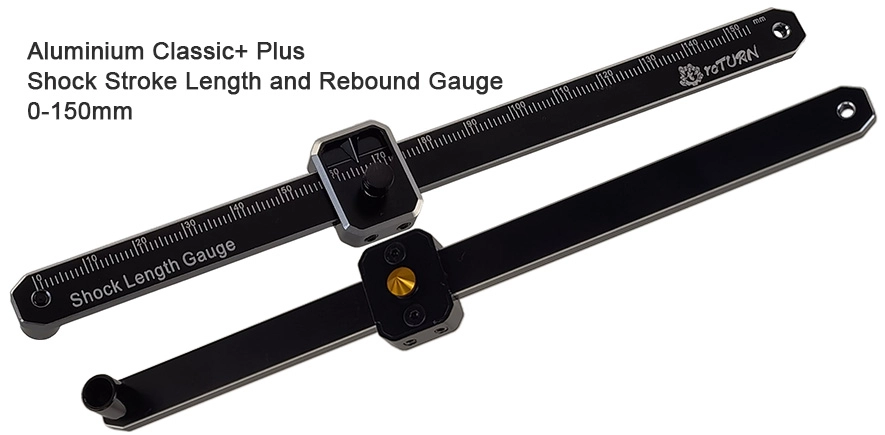 Aluminium Classic+ Plus Shock Stroke Length and Rebound Gauge 0-150mm for 1/10 and 1/8 Buggy
