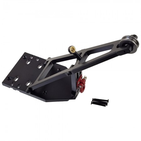 Aluminum 1/10 Scale Crawler Winch Stent Rescue Wrecker Kit with Trailer Tow Hook for TRX4 SCX11 II Capra LCG Chassis: Black