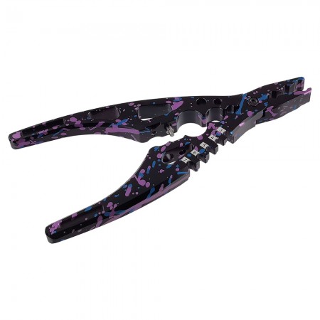 Aluminum Shock Damper Assembly Multi-Tool: Adjustable 3-10.5mm Shaft Pliers, Shock Body Pliers, Ball Joint Tool & Dual 4/5mm Soldering Plug Holder: Splash Graffiti