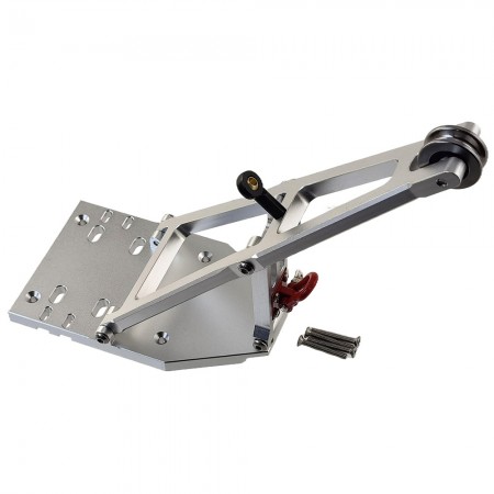 Aluminum 1/10 Scale Crawler Winch Stent Rescue Wrecker Kit with Trailer Tow Hook for TRX4 SCX11 II Capra LCG Chassis: Silver