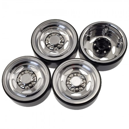 Aluminium 1.9  inch 4-Piece Set with 12mm Hex Hubs – Heavy-Duty Scale Accessories for RC Rock Crawlers: Splash Graffiti