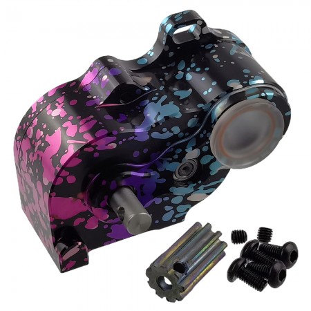 Alloy 2-Speed Transmission & Overdrive Gearbox for 1/10 Scale RC LCG Crawlers – Compatible with Axial SCX10 II, Pro Capra, Element & Gspeed DIY Chassis:Splash Graffiti