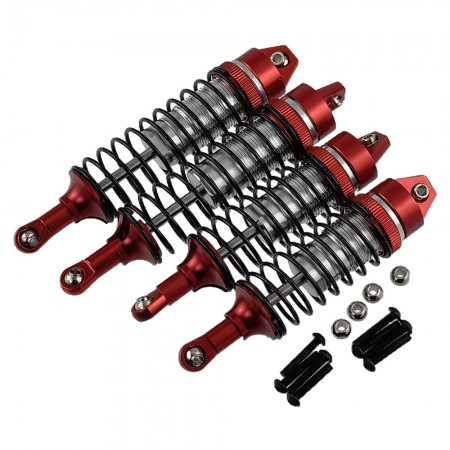 Alloy Adjustable Shocks Damper 22.5x114.5mm (101.5mm) for 1/10th TRAXXAS Slash 4x4 Short Course Trucks: Red-Silver Bore to Bore Length: 105mm / 91mm