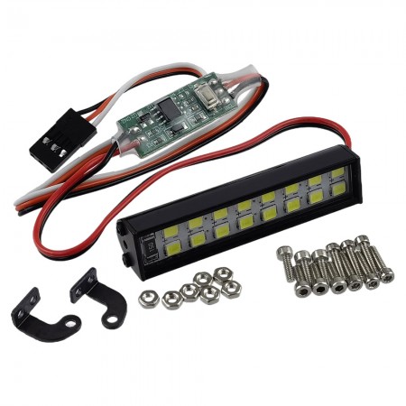 LED Light Bar - 16 Leads  5V-8.4V, 3 Mode of Lighting 52x12x12mm CH3 Channel Switch or Manual Click Switch(on PCB board)