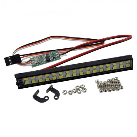 LED Light Bar - 32 Leads  5V-8.4V, 3 Lighting Modes 104x12x12mm 3rd Channel Switch or Manual Click Switch(on PCB board)