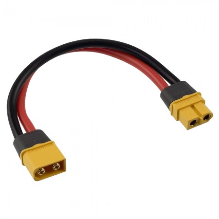 XT60 Female to XT60 Male Conversion Connector / Charge Lead Cable 1F1M 12AWG 15cm 1pc/bag (1pc)