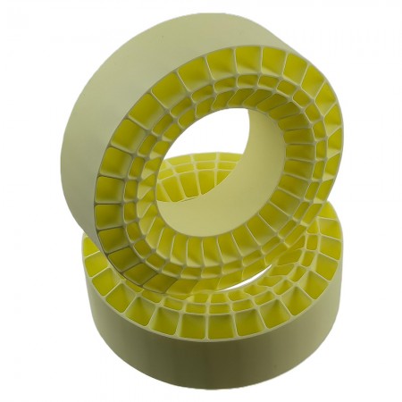 Silicone Rubber 2.2″ Crawler Tire Insert 130x50x30mm: Yellow 1pair/set  (Honeycomb Pattern)