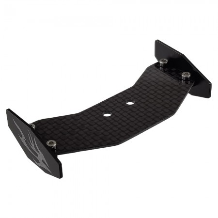 RC Rear Wing Carbon Fiber & Alloy Tail Wing for Losi 1/24 Micro-B 2WD BUGGY: Black