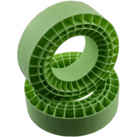 Silicone Rubber 2.2″ Crawler Tire Insert 130x50x30mm: Green 1pair/set  (Honeycomb Pattern)
