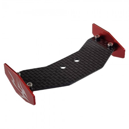 RC Rear Wing Carbon Fiber & Alloy Tail Wing for Losi 1/24 Micro-B 2WD BUGGY: Red