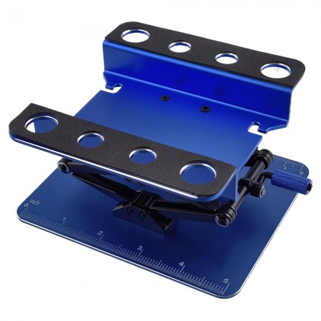 Alloy Adjustable RC Car Work Stand Kit for 1/10 Scale RC Cars: Blue 154x131x(59-142)mm