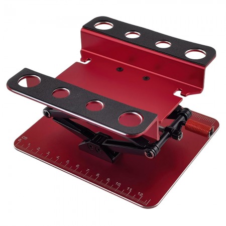 Alloy Adjustable RC Car Work Stand Kit for 1/10 Scale RC Cars: Red 154x131x(59-142)mm