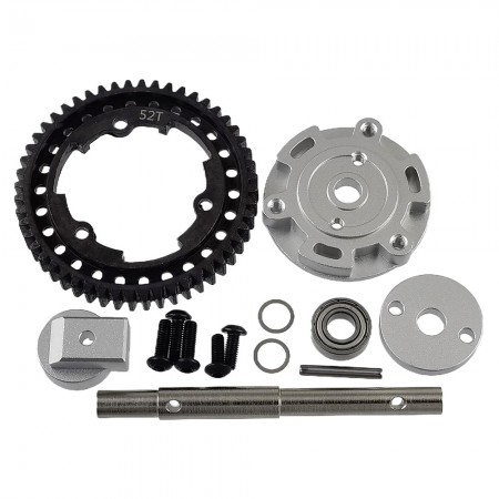 Metal Machined Spur Gear 52T & Alloy Adapter for Traxxa E-Revo 2.0