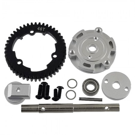 Metal Machined Spur Gear 46T & Alloy Adapter for Traxxa E-Revo 2.0