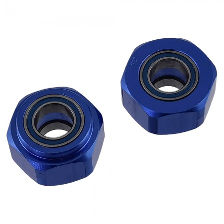 Alloy 12mm Front Wheel Hex Adapter Bearing for 1/10 RC Tamiya DT03: Blue