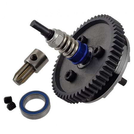Complete Slipper Clutch Assembly Steel Metal Diff Gear Compatible with Traxxas Slash 4X4/ Stampede 4X4/ Rustler 4X4/ Raptor R/ST Rally: Blue