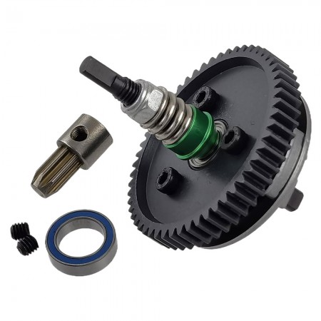 Complete Slipper Clutch Assembly Steel Metal Diff Gear Compatible with Traxxas Slash 4X4/ Stampede 4X4/ Rustler 4X4/ Raptor R/ST Rally: Green