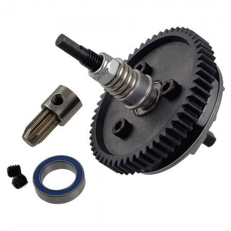 Complete Slipper Clutch Assembly Steel Metal Diff Gear Compatible with Traxxas Slash 4X4/ Stampede 4X4/ Rustler 4X4/ Raptor R/ST Rally: Silver