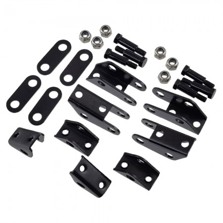 Rear Leaf Type Suspension Mount Set, Steel Black RC 1:14 Car Parts Upgrade for Tamiya 1/14 Truck, DIY Application