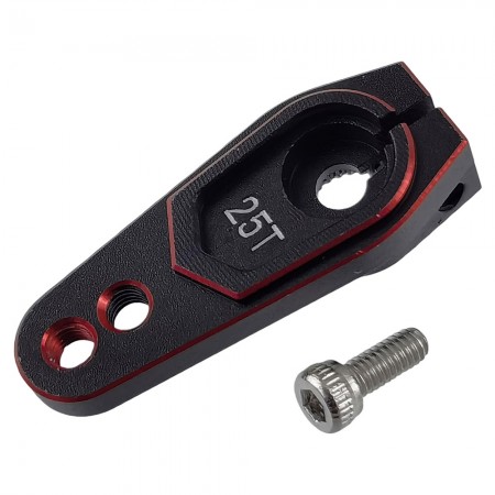 Aluminum Clamping 25T Servo Horn 15/19mm: Red Size: 30x12x7.8mm Torque Distance: 15/19mm