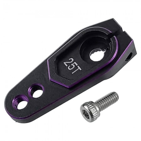 Aluminum Clamping 25T Servo Horn 15/19mm: Purple Size: 30x12x7.8mm Torque Distance: 15/19mm