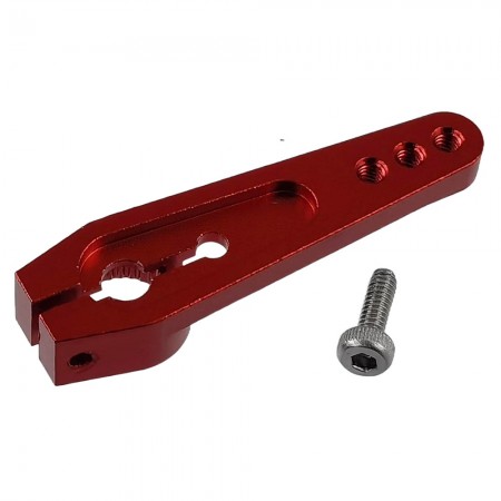 Aluminum Clamping 25T Servo Horn 18/21/24mm: Red Size: 33.5x9x5.4mm Torque Distance: 18/21/24mm