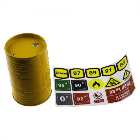 Plastic RC Car Scale Big Oil Tank for RC Crawler: Yellow 60.5x60.5x95.5mm