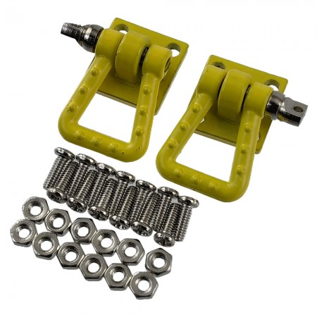 RC Car Metal Scale Winch Tow Shackles for 1/10 RC Crawler: Yellow