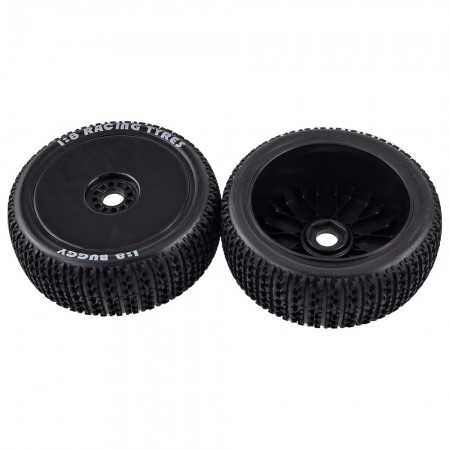 2pcs Compatible with Kyosho HONGNOR ZD for Buggy 4WD for HSP 1/8 RC Car Tires Upgrade Wheels Off Road for Buggy Tires: Black 110x45mm 17mm Hex Hub