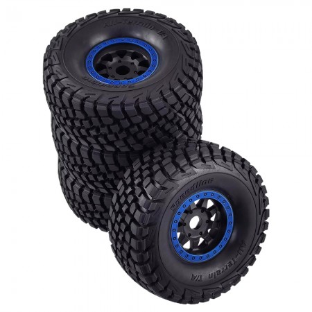 1/7 Mojave Desert Short Course Truck Tires Wheel Compatible with TRAXXAS UDR Off-Road Buggy Tire 17MM Adapter Wearable FS 336184 RC Model Car (Blue) 138x57mm 17mm Hex Hub