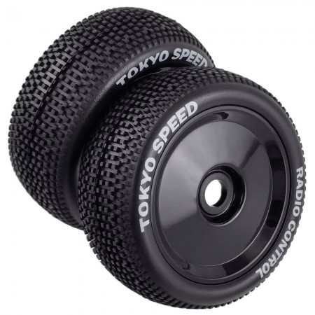 2pcs RC Tires Buggy 4WD for Serpent XRAY  HONGNOR X3 1/8 RC Car Tires Upgrade Wheels Off Road for Buggy Tires: Black 110x45mm 17mm Hex Hub