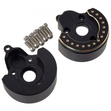 Black Brass Rear Outer Portal Housing for F10 Vanquish VRD VS4-10 Phoenix / LCG 1/10 RC Crawler